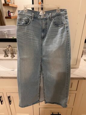 Universal Thread Light Wash Denim Maxi Skirt